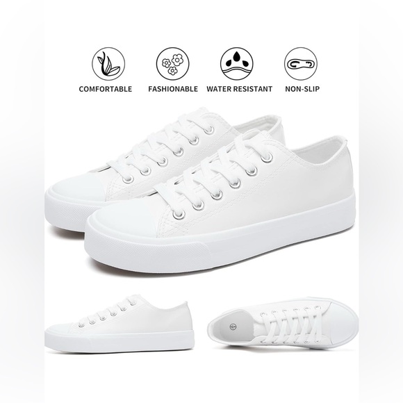 NWOT hash bubbie White Sneakers for Women Womens Tennis Shoes - Picture 2 of 3